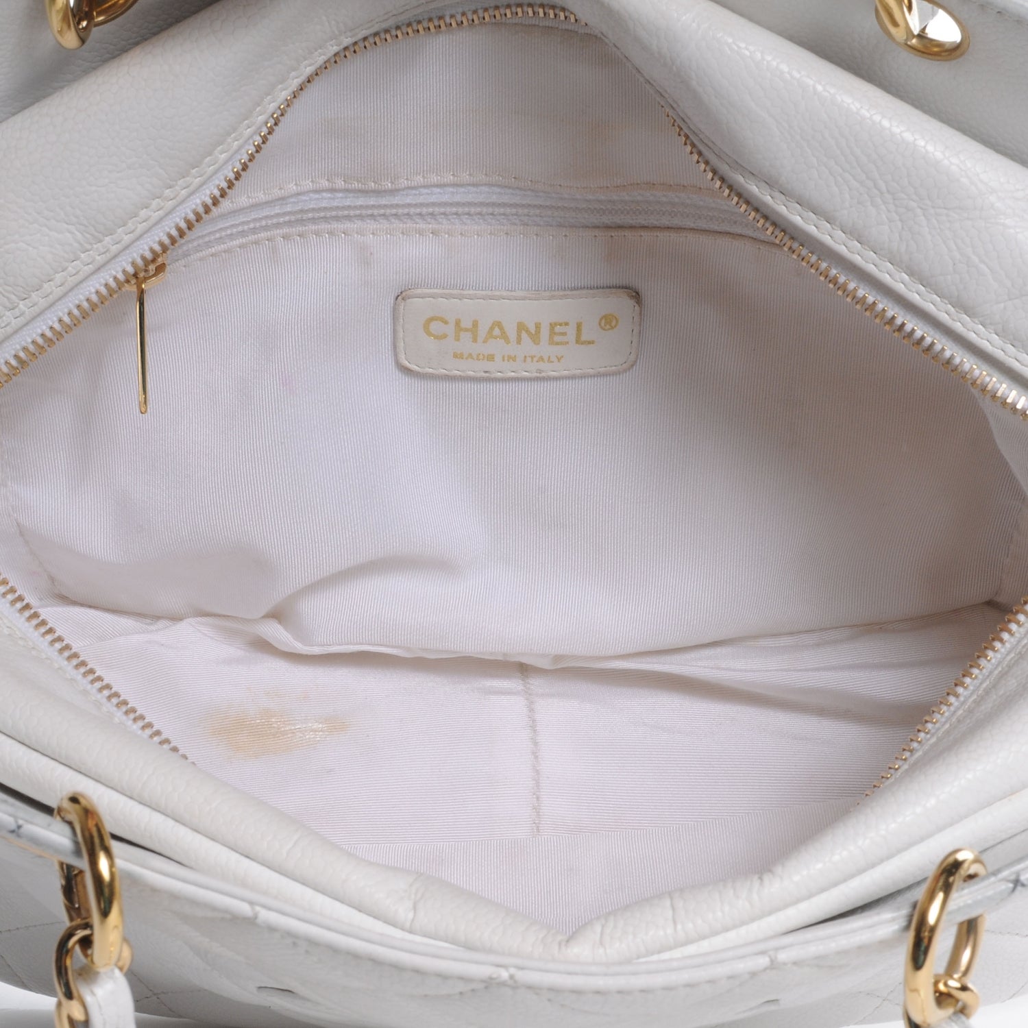 Chanel Caviar Quilted Petit Timeless Tote PTT White 8 of 10