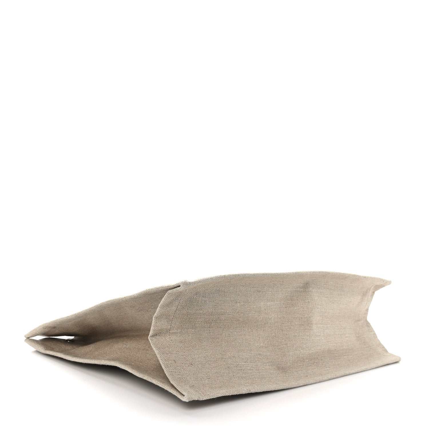 Saint Laurent Linen Calfskin Rive Gauche Tote Optic White 4 of 9