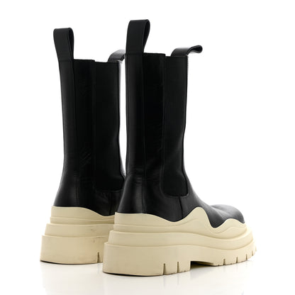 Bottega Veneta Calfskin The Tire Chelsea Boots 36 Black Sea Salt 4 of 18