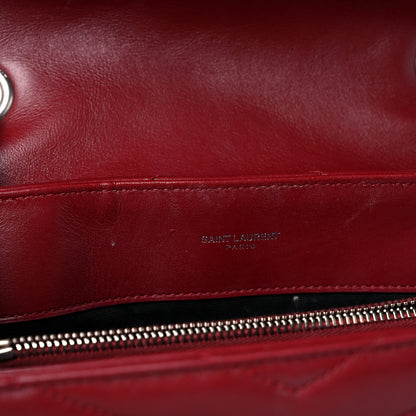 Saint Laurent Calfskin Y Quilted Monogram Medium Loulou Chain Satchel Palissandre 13 of 28