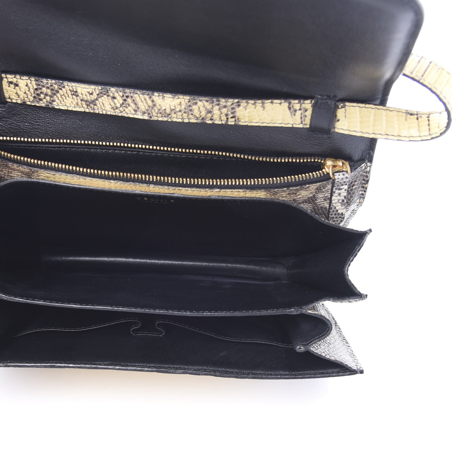Celine Lizard Medium Classic Box Flap Bag Natural 4 of 10