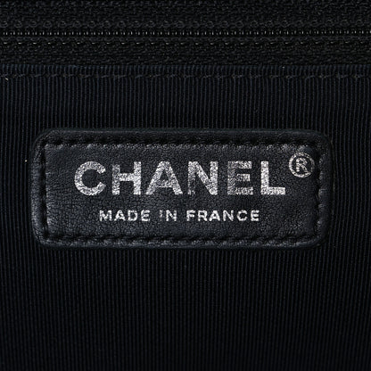 Chanel Lambskin Surpique Chevron Large Single Flap Black 6 of 10