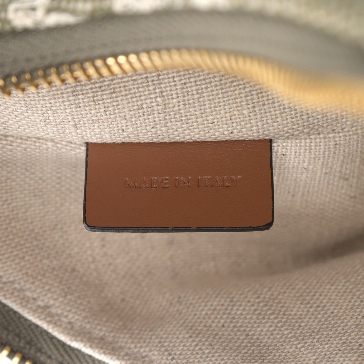 Canvas Calfskin Ava Triomphe Shoulder Bag Green