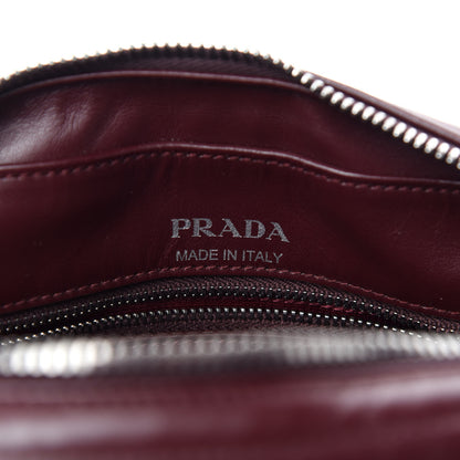 Prada Soft Calfskin Impunture Diagramme Camera Bag Granato 8 of 9