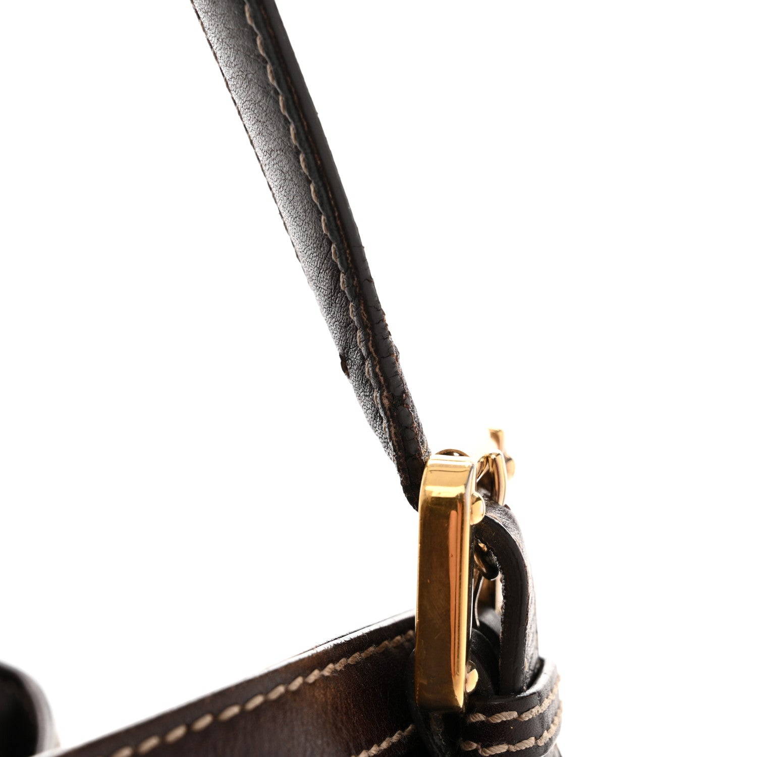 Gucci Calfskin Medium Britt Tote Dark Brown 13 of 17