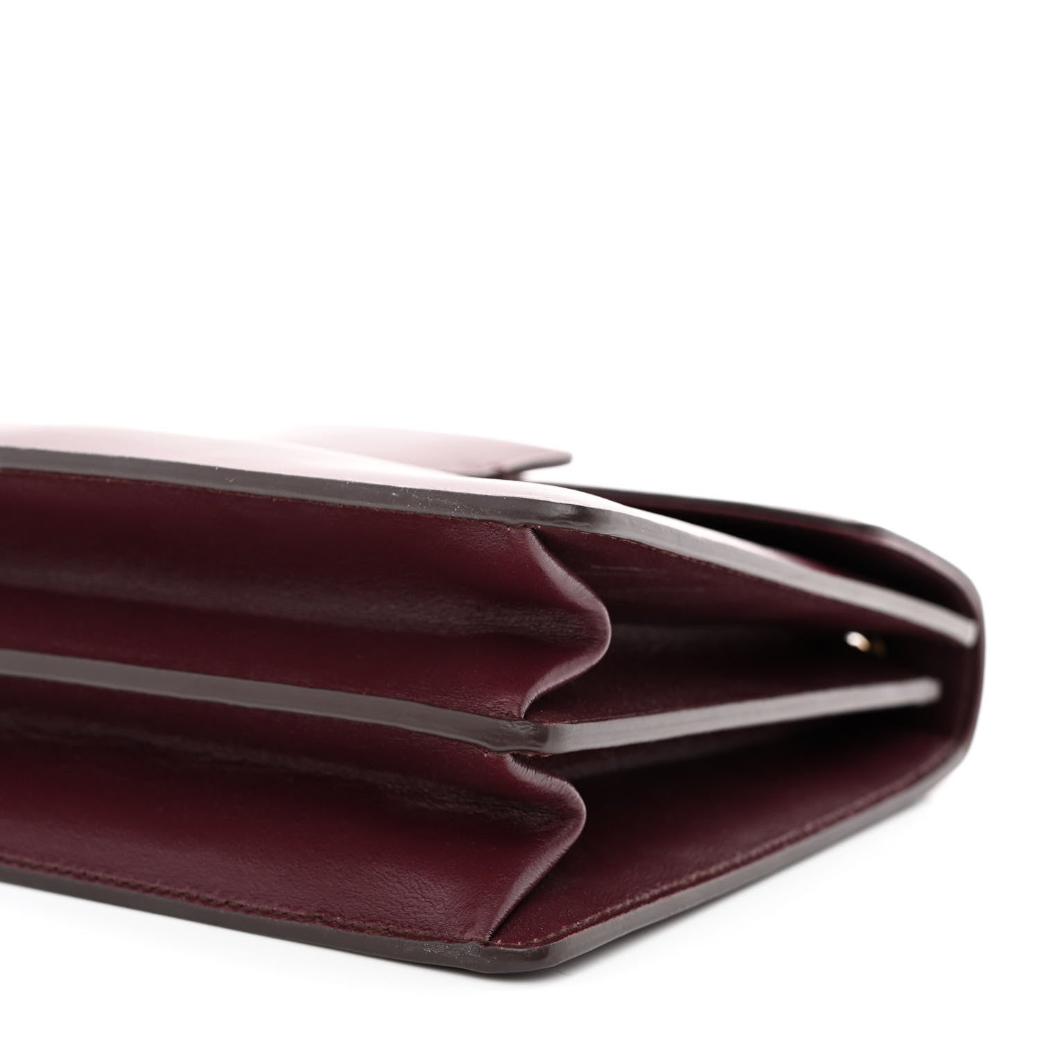 Salvatore Ferragamo Calfskin Thalia Flap Shoulder Bag Wine 10 of 12