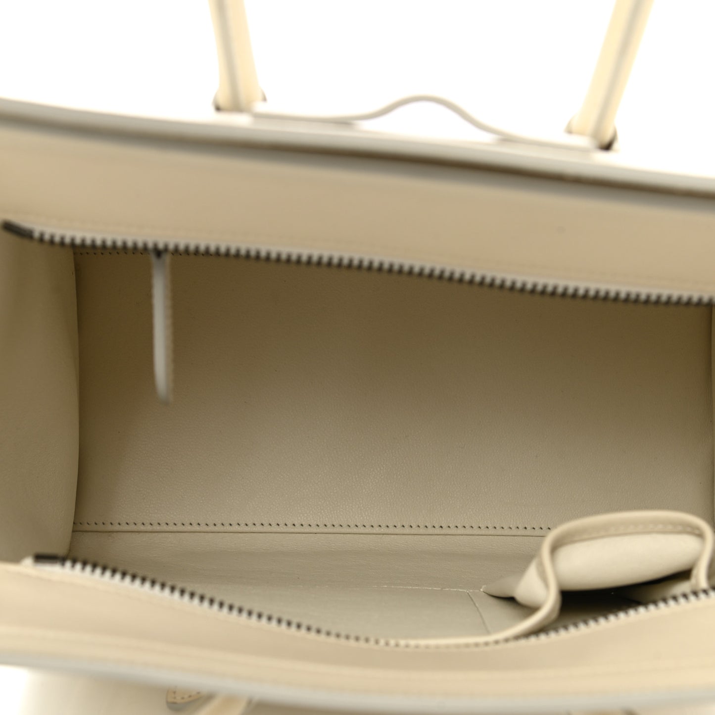 Smooth Calfskin Multicolor Double Stitching Micro Luggage White