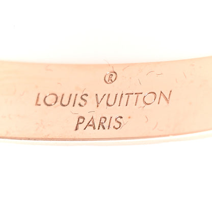 Louis Vuitton Nanogram Hoop Earrings Pink Gold 3 of 4