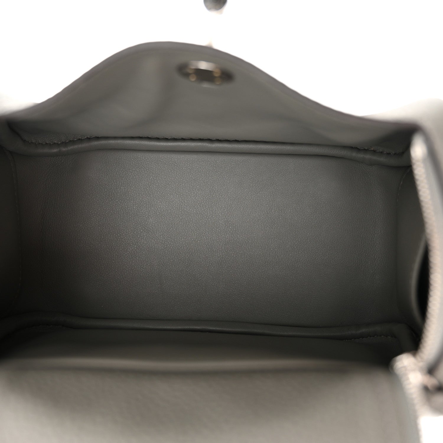 Hermes Taurillon Clemence Mini Lindy 20 Gris Meyer 5 of 11