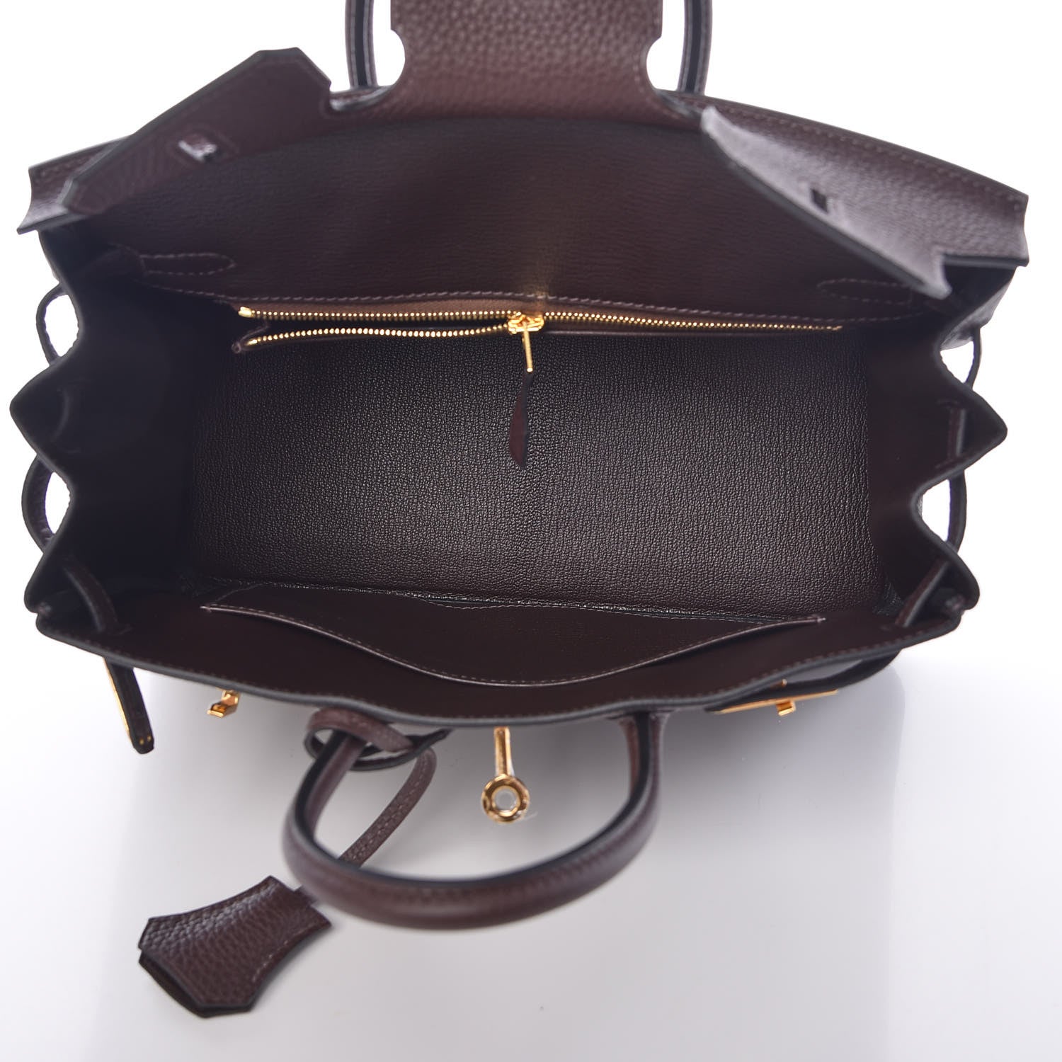 Hermes Togo Birkin 25 Chocolate 7 of 33