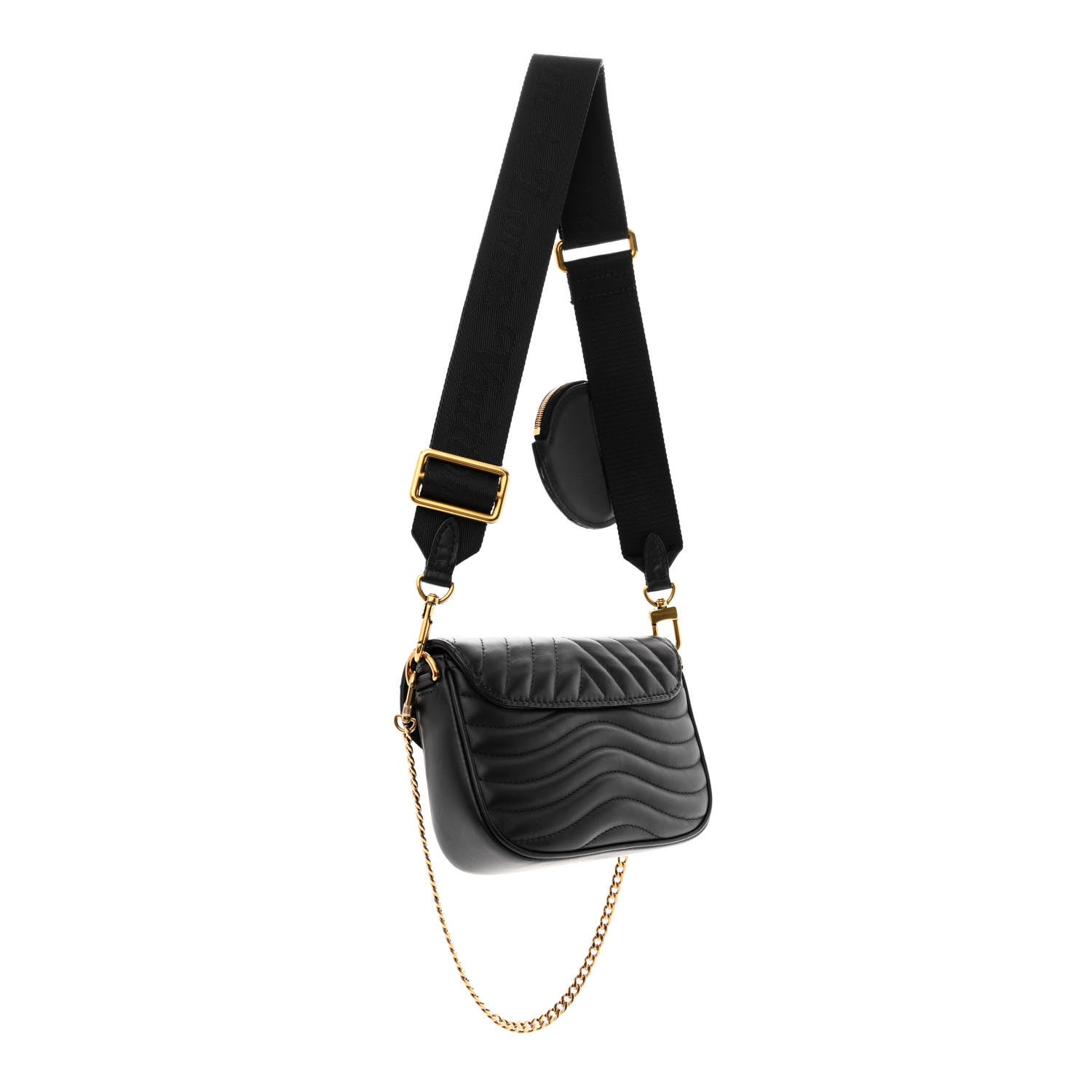 Louis Vuitton Calfskin New Wave Multi Pochette Black 3 of 12