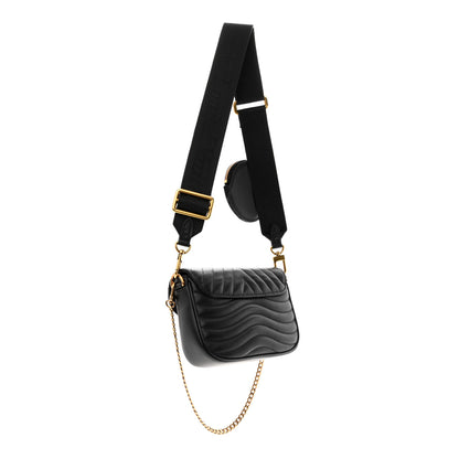 Louis Vuitton Calfskin New Wave Multi Pochette Black 3 of 12