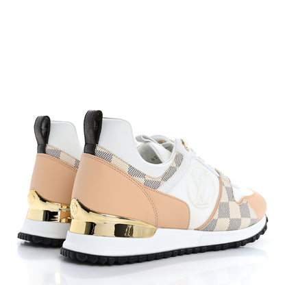 Louis Vuitton Calfskin Damier Azur Run Away Sneakers 37.5 White 5 of 11