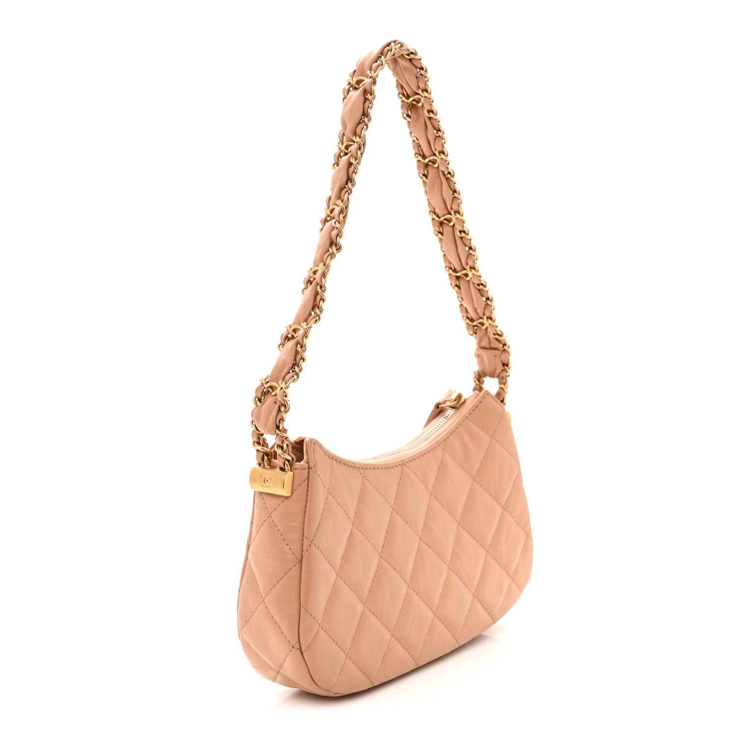 Chanel Aged Calfskin Quilted Small Chanel 19 Hobo  Beige 3 of 10