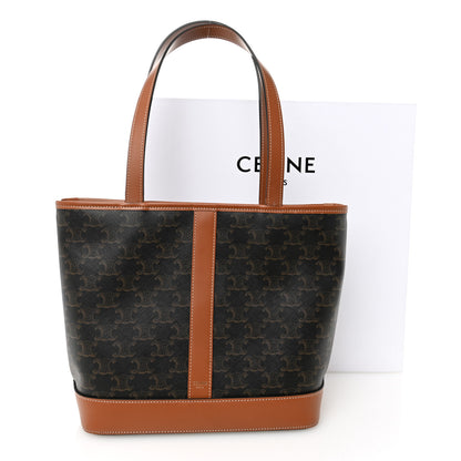 Celine Triomphe Canvas Calfskin Small Cabas Bag Tan 11 of 11