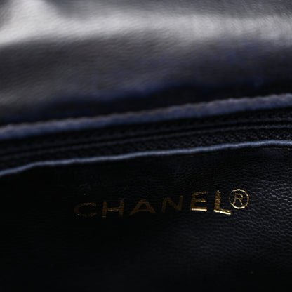 Chanel Caviar Quilted CC Drawstring Backpack Navy 6 of 14