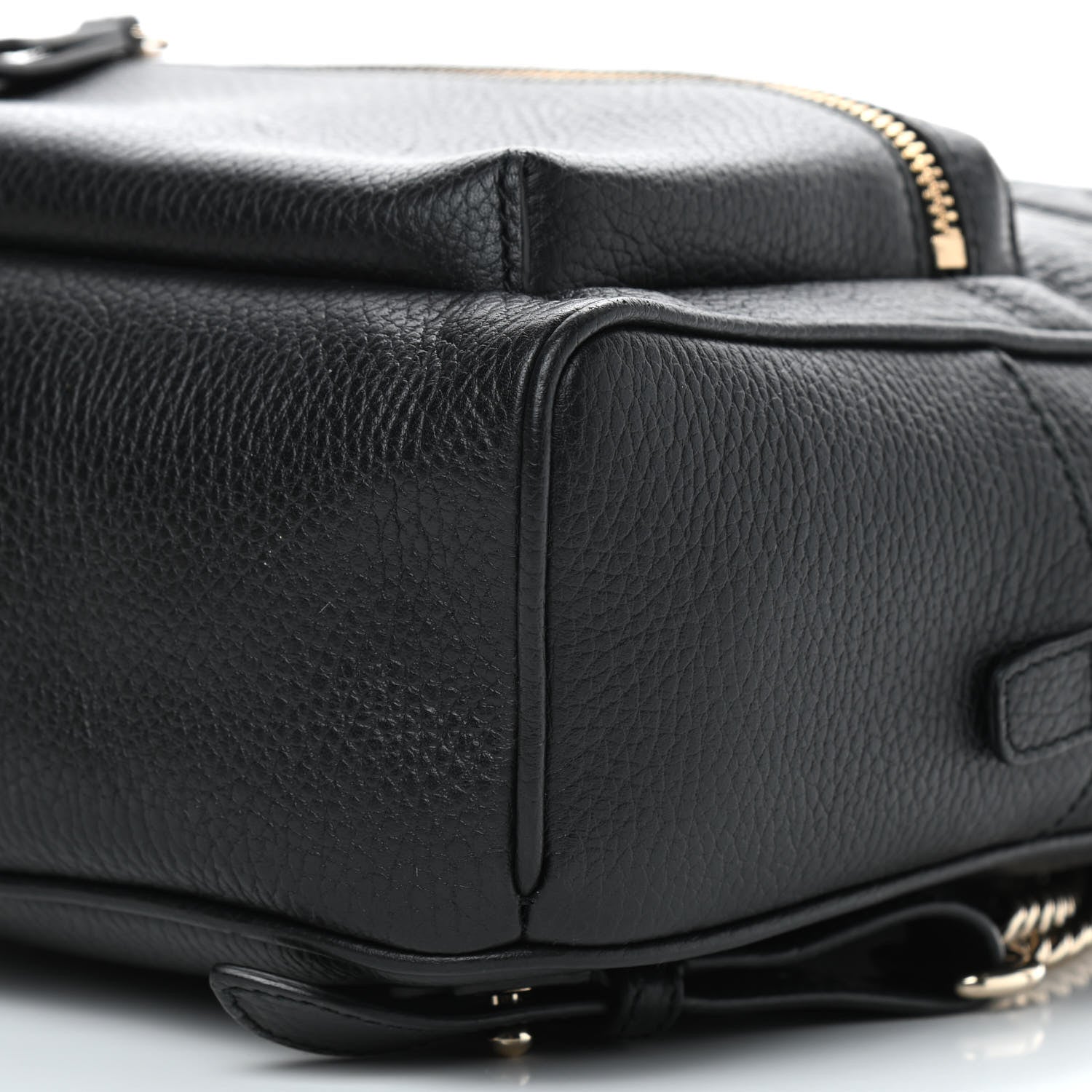 Gucci Pebbled Calfskin Soho Chain Backpack Black 10 of 10