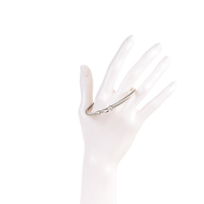 David Yurman Sterling Silver Diamond 5mm Cable Buckle Bracelet 2 of 5