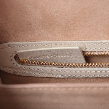 Alexander McQueen Calfskin Crocodile Embossed Box Shoulder Bag 19 Cream 8 of 9