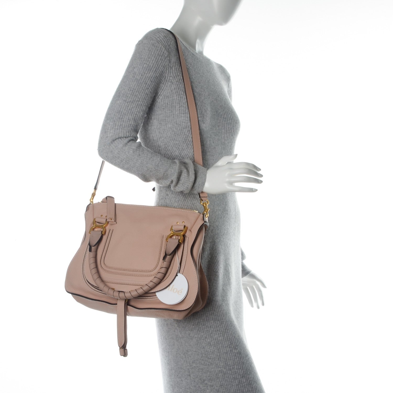 Chloe Calfskin Medium Marcie Satchel Blush Nude 2 of 7