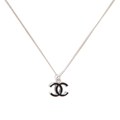 Chanel Enamel CC Necklace Black 1 of 5