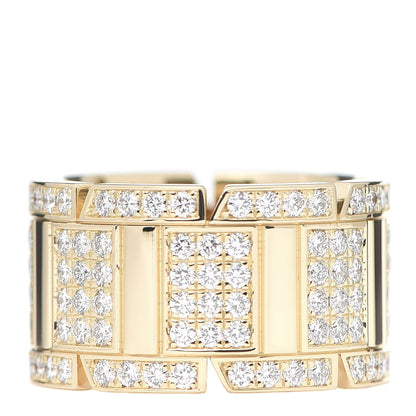 Cartier 18K Yellow Gold Diamond Tank Francaise Ring 50 5.25 1 of 6