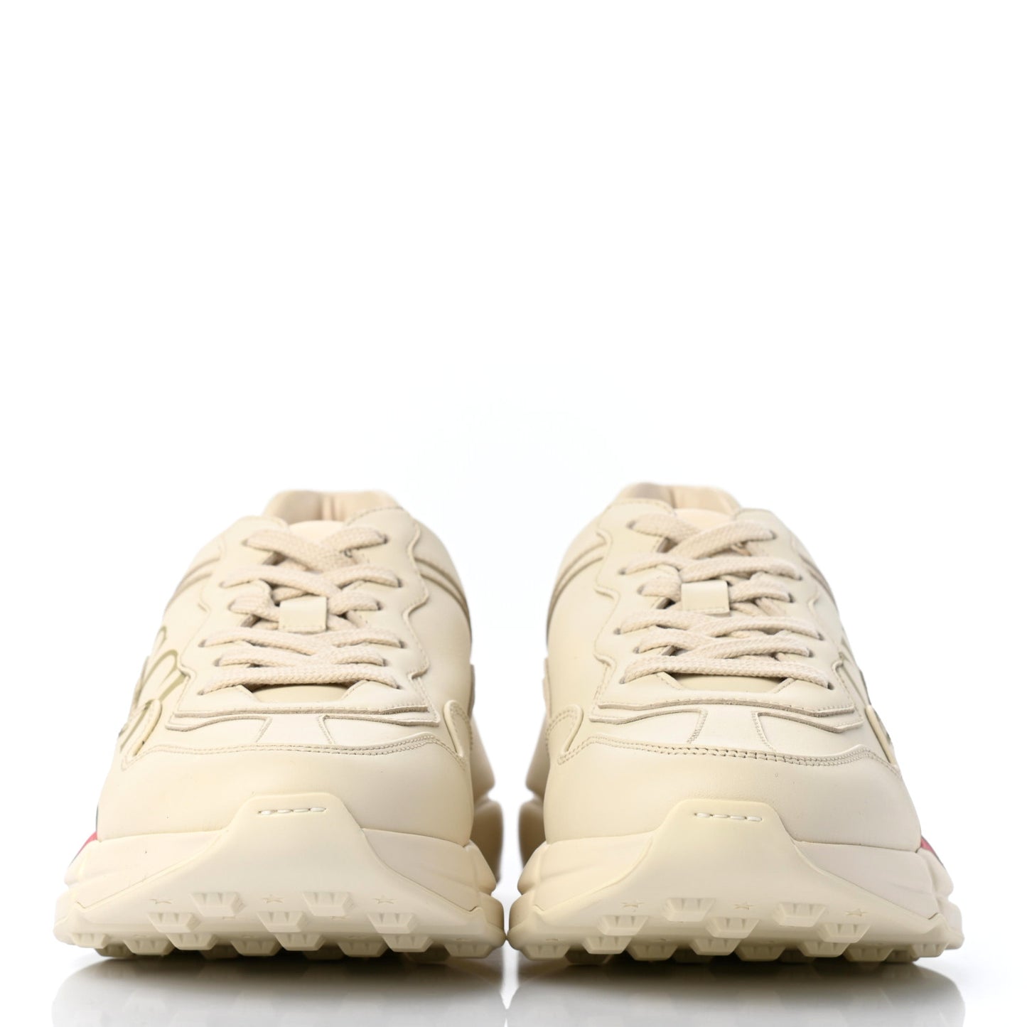 Calfskin Logo Womens Rhyton Sneakers 37 Ivory