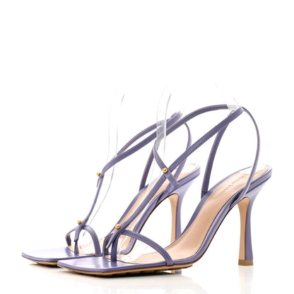 Bottega Veneta Lambskin Studded Stretch Multi Strap 90mm Sandals 37 Lavender 3 of 7