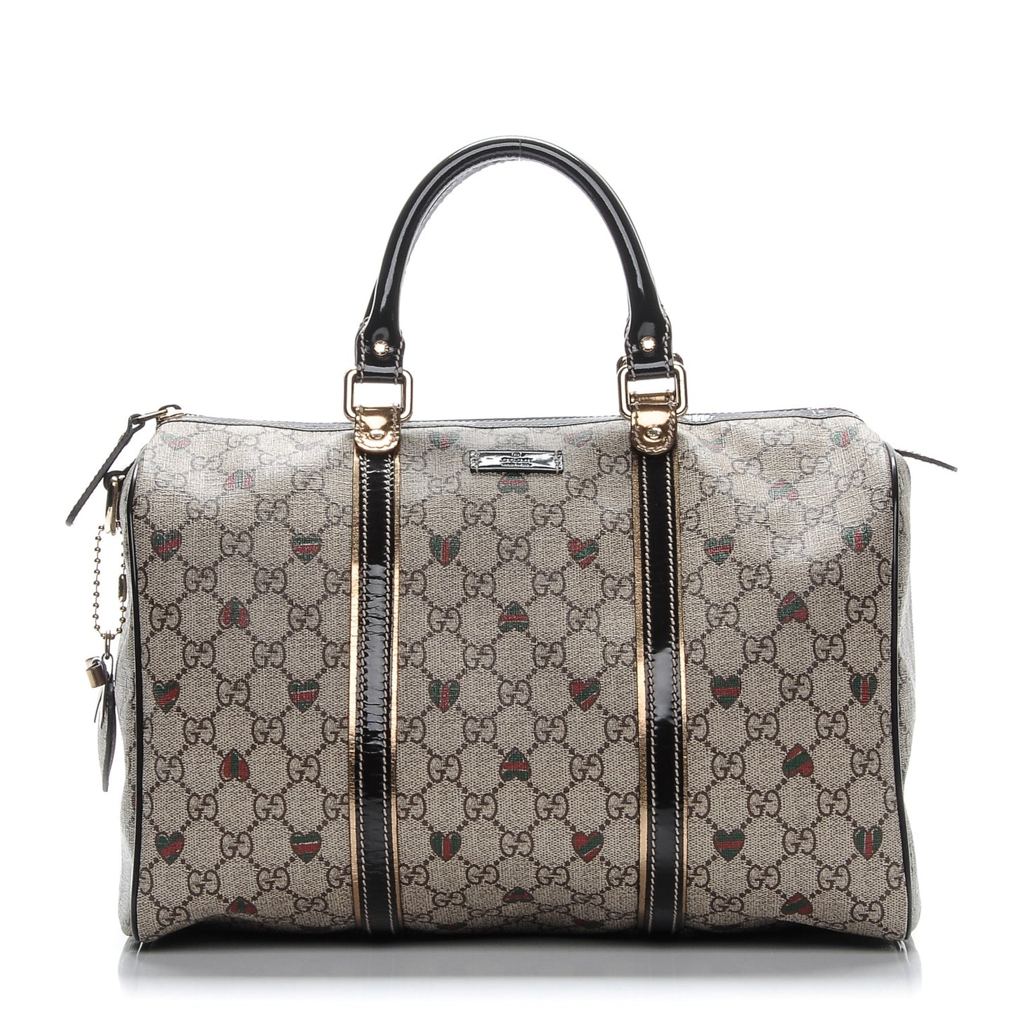 GG Plus Monogram Hearts Medium Joy Boston Dark Brown