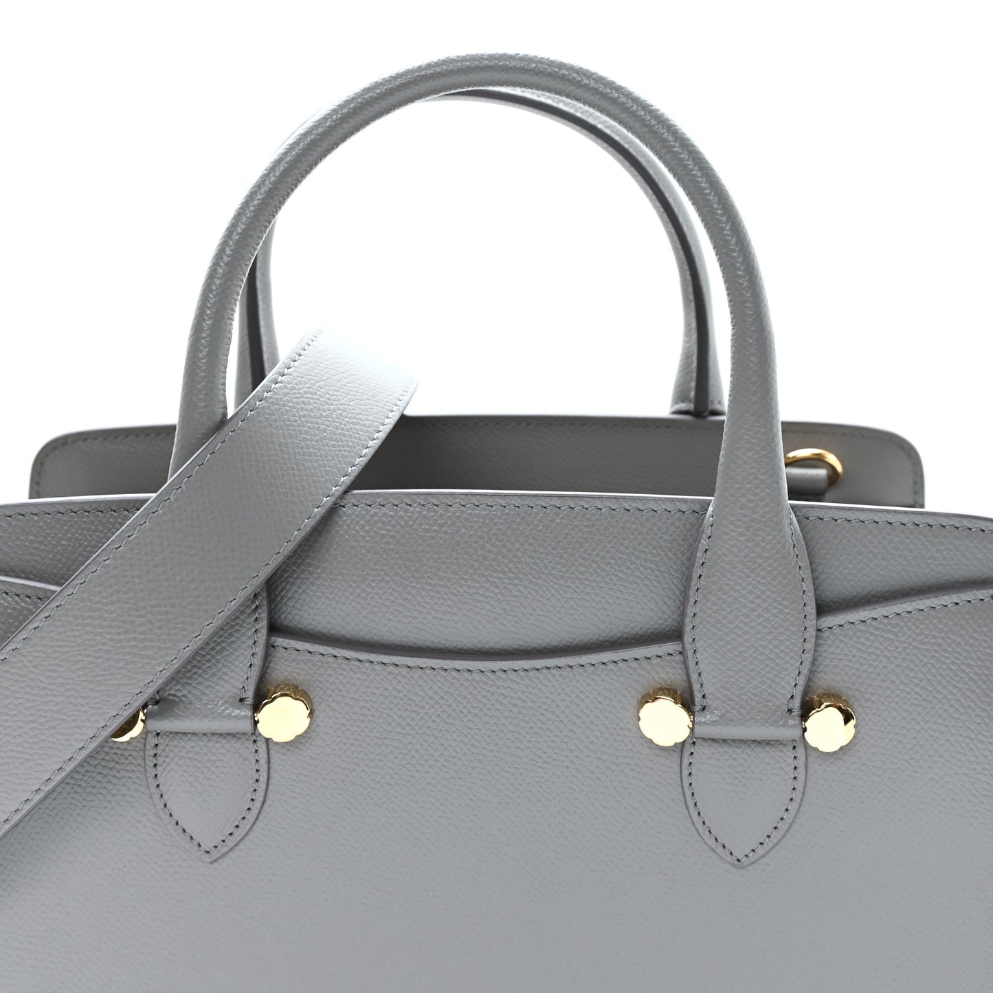 Hammered Calfskin Today Satchel Grey