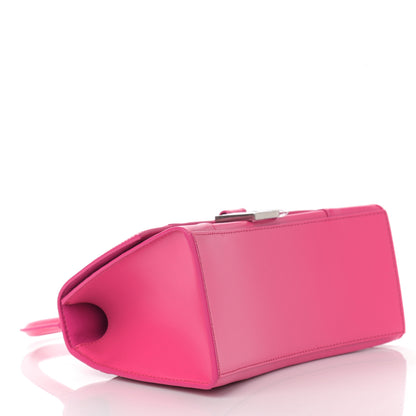 Balenciaga Shiny Box Calfskin Small Hourglass Top Handle Bag Acid Fuchsia 4 of 11