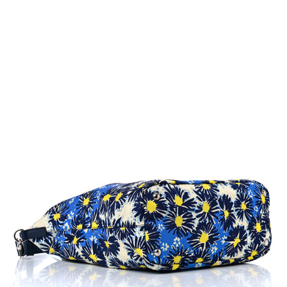 Prada Tessuto Nylon Saffiano Floral Print Tote Bluette Dis Primule 3 of 12