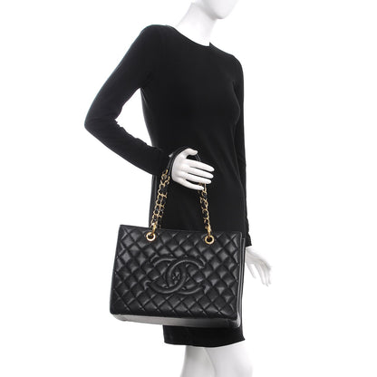 Chanel Caviar Quilted Grand Shopping Tote GST Black 2 of 7