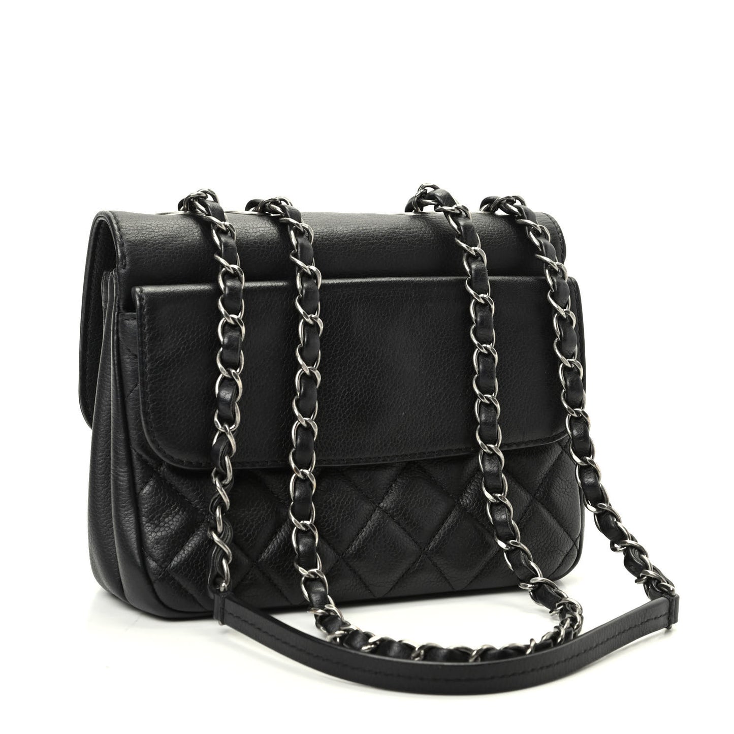 Caviar Quilted Mini All About Flap Bag Black