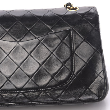 Chanel Lambskin Quilted Medium Double Flap Black 17 of 19