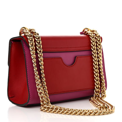 Gucci Calfskin Small Padlock Shoulder Bag New Rosette Hibiscus Red 3 of 14