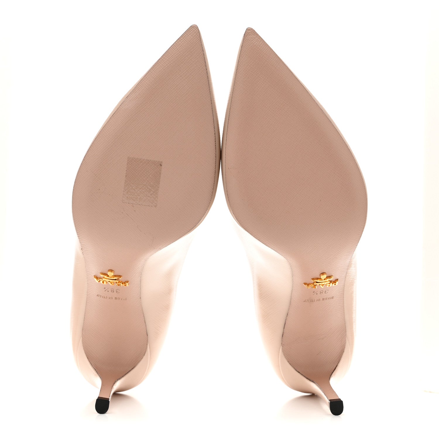 Prada Saffiano Patent Pumps 38.5 Cipria 1782140 – FASHIONPHILE