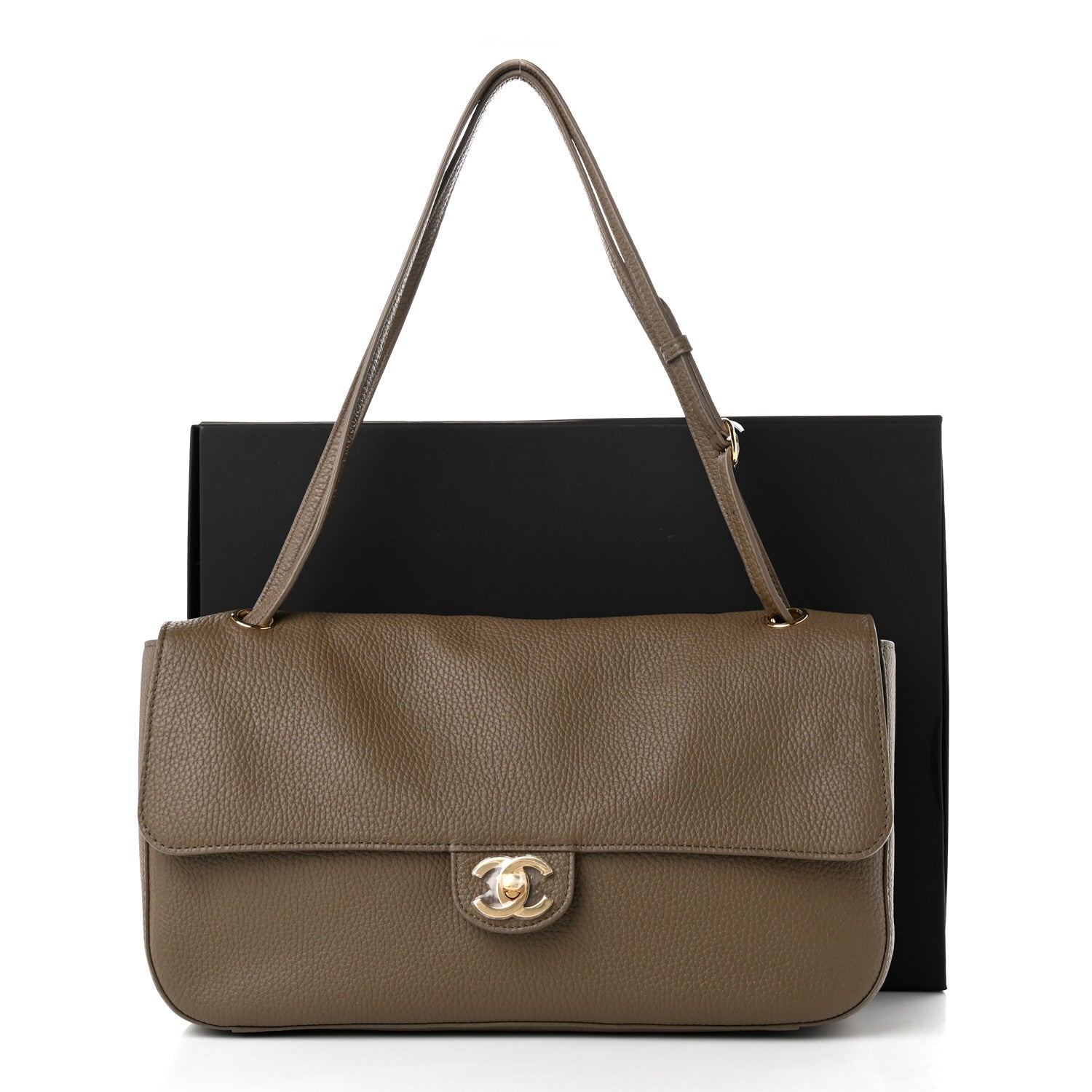 Chanel Grained Calfskin Small Souplissimo Maxi Flap Light Brown 10 of 10