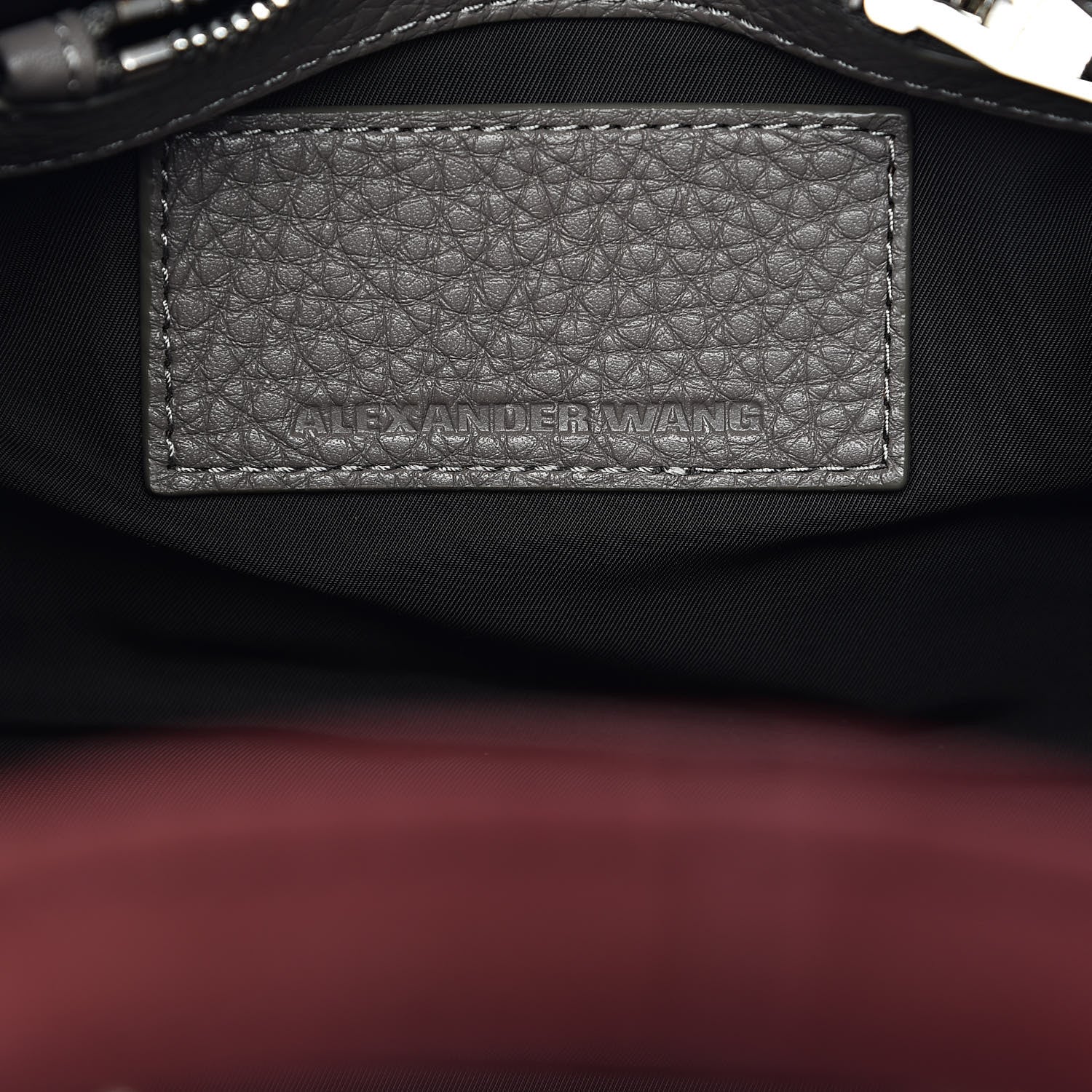 Alexander Wang Nubuck Soft Pebbled Calfskin Mini Rockie Beet Stone Rhodium Hardware 8 of 12