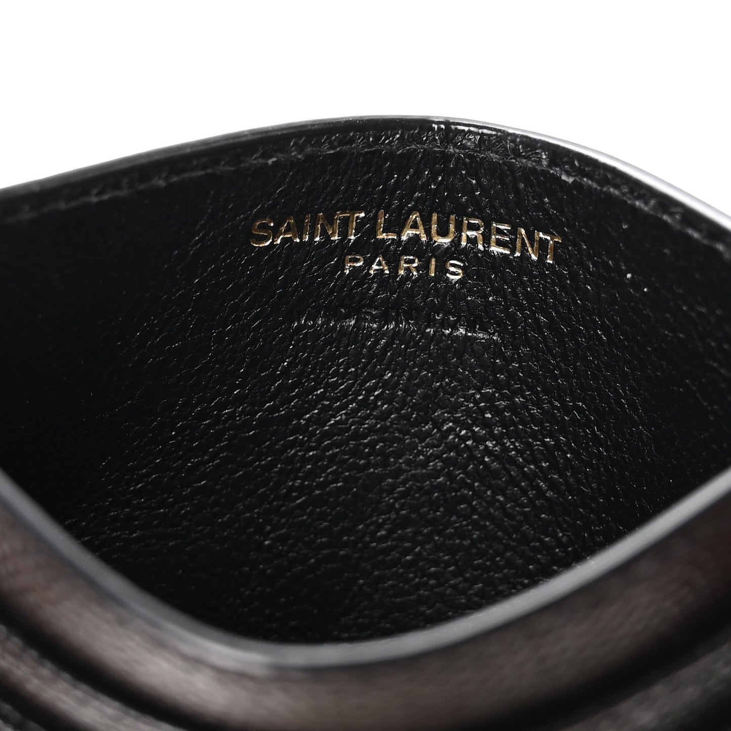 Grain De Poudre Matelasse Chevron Monogram Credit Card Case Black