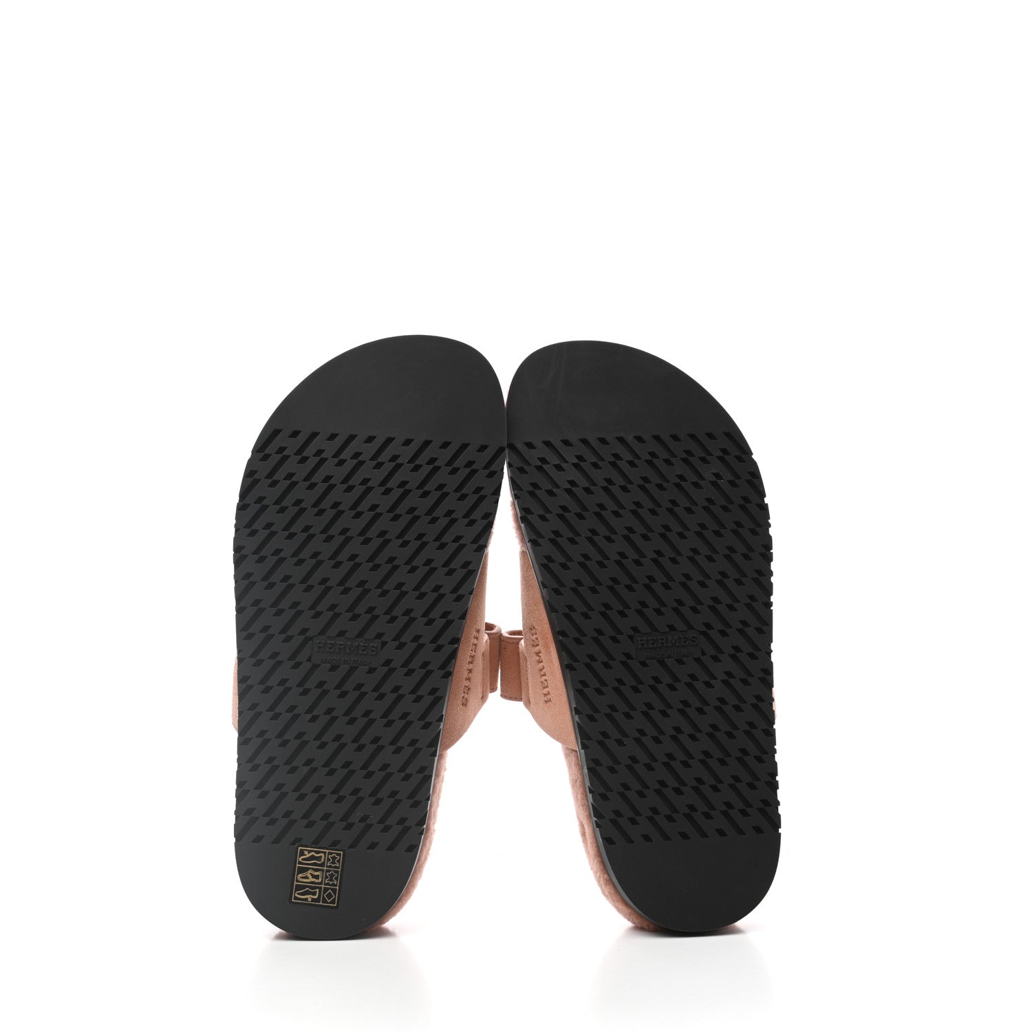Hermes Suede Goatskin Woolskin Womens Chypre Sandals 37 Rose Aube 5 of 8