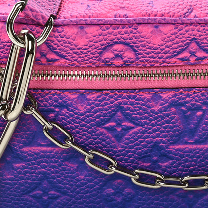 Louis Vuitton Taurillon Illusion Mini Soft Trunk Bleu Rose 7 of 9