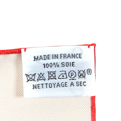 Hermes Silk Un Jardin Sur Le Toit Pocket Square Creme Rogue Multicolor 3 of 5