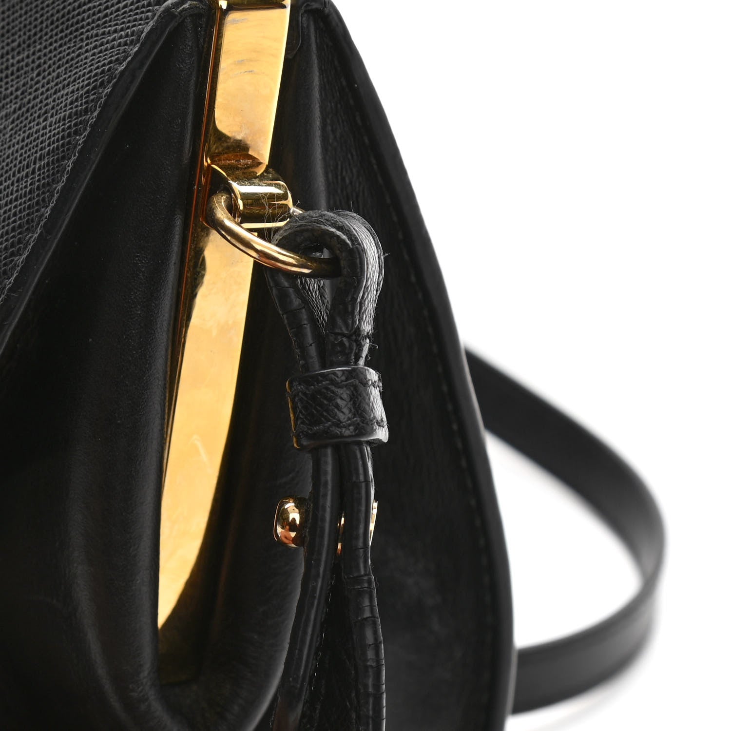 Prada Saffiano City Calfskin Light Frame Bag Black 13 of 14