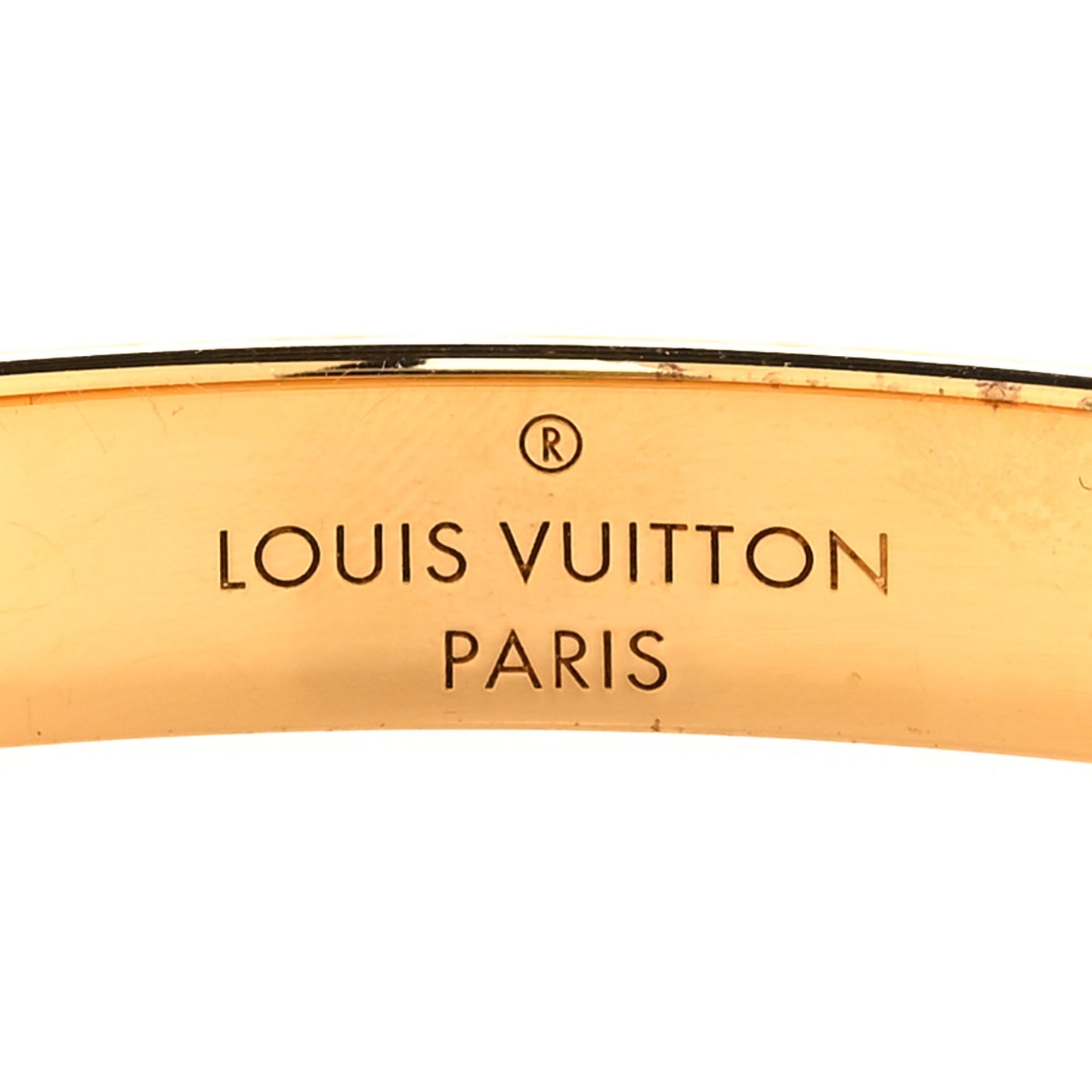 Brass Crystal Monogram Nanogram Strass Cuff M Gold