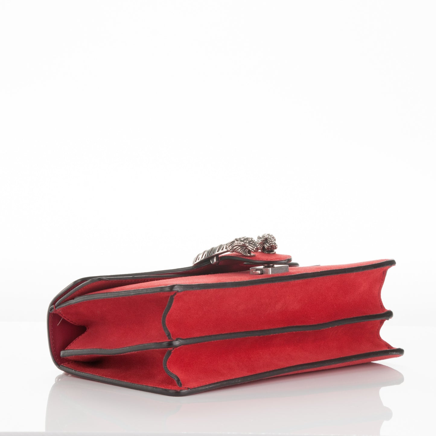 Suede Vitello Velvet Small Dionysus Shoulder Bag Vulcanic Red