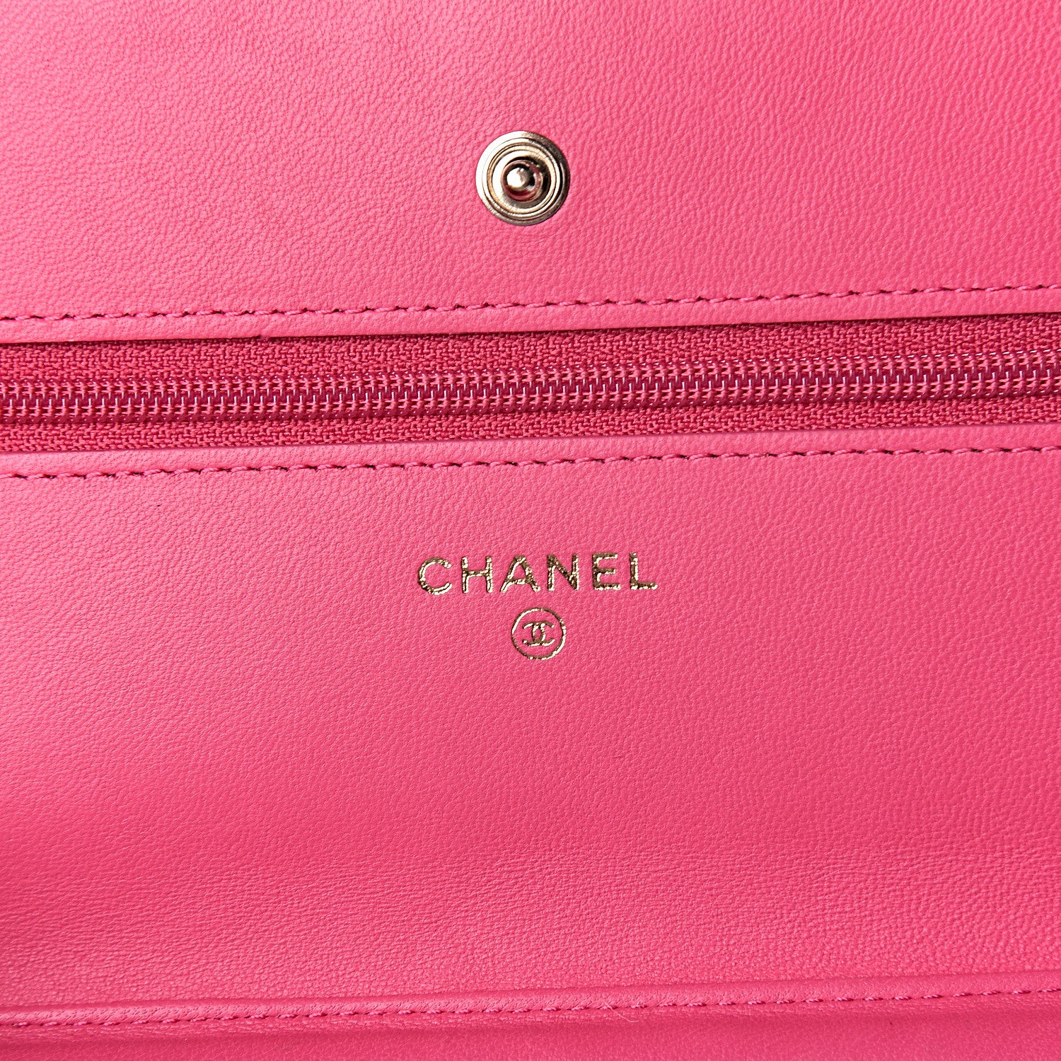 Chanel Lambskin Quilted Wallet On Chain WOC Pink 6 of 16