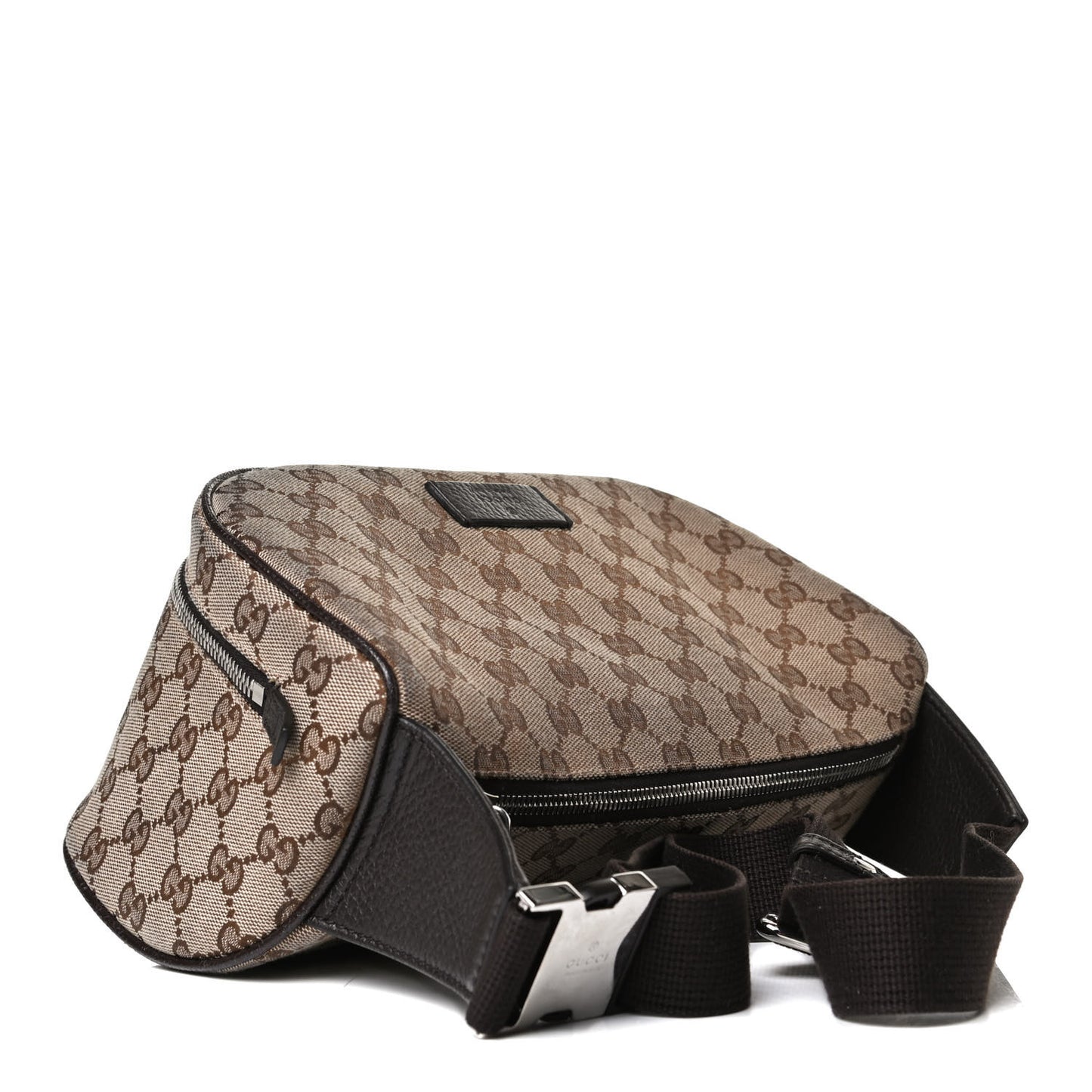 Monogram Dollar Calfskin Waist Pouch Beige Ebony Testa di Moro Marrone Scuro