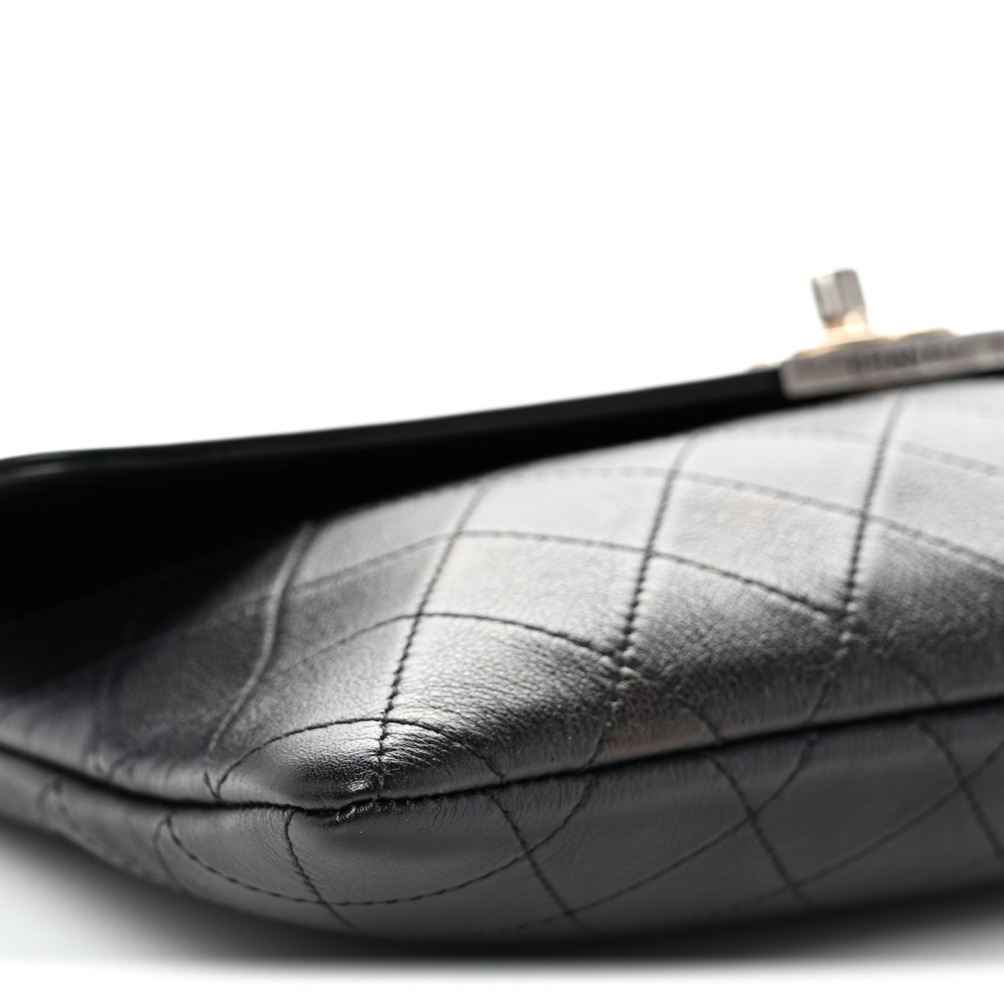 Lambskin Quilted Sleek And Chic Clutch Black Black