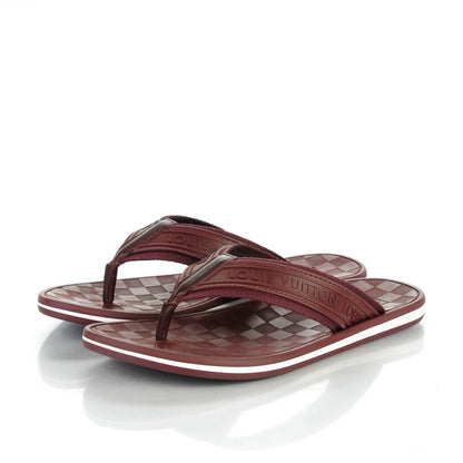 Louis Vuitton Mens Rubber Damier Keys Thong Sandals 6 3 of 6